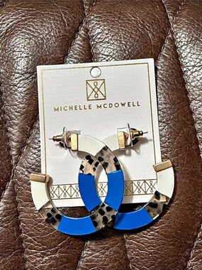 Michelle McDowell Melody - Blue Earrings Geometric Earrings NWT